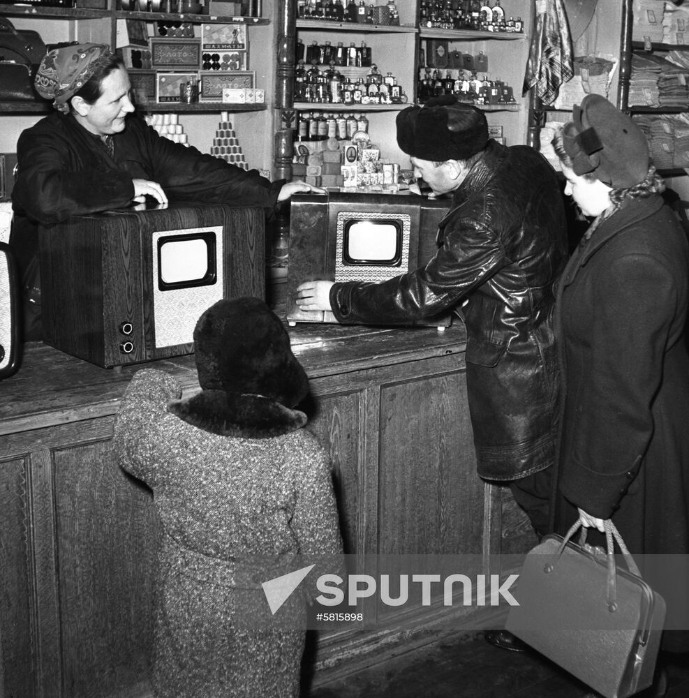 Customers at rural shop