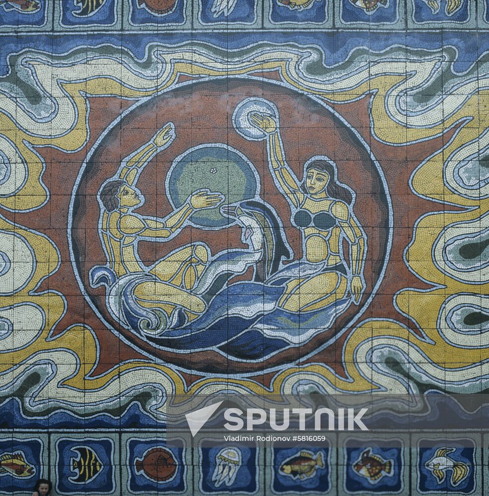 Mosaic panel at Batumi dolphinarium