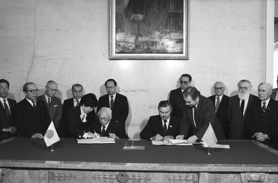 President of Tokai University (Japan) Shigeyoshi Matsumae visits USSR