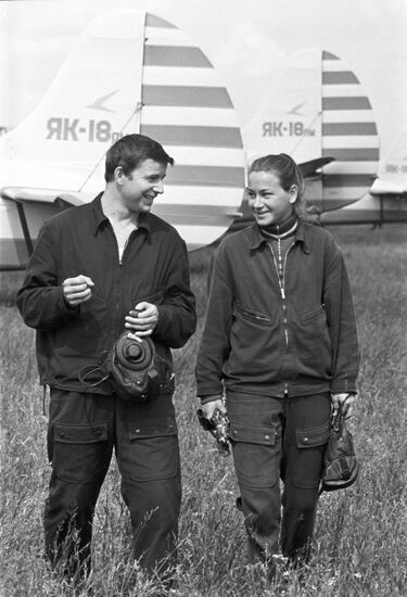 Morozova and Khatkovsky of USSR air sport national team