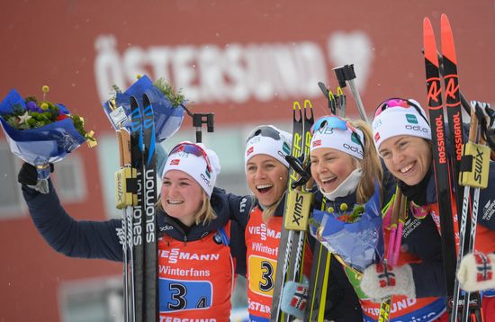 Sweden Biathlon Worlds Women Relay