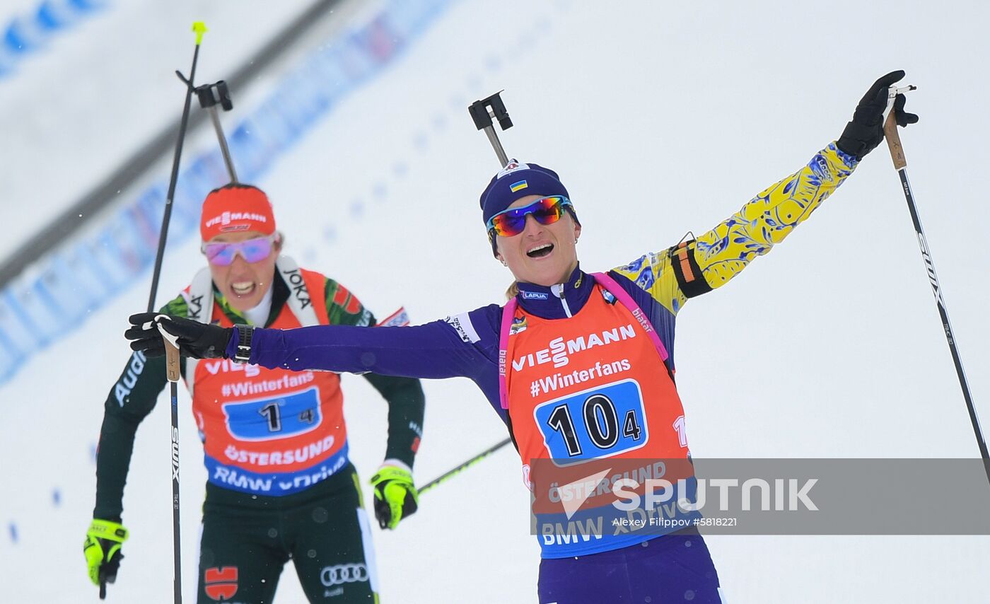 Sweden Biathlon Worlds Women Relay