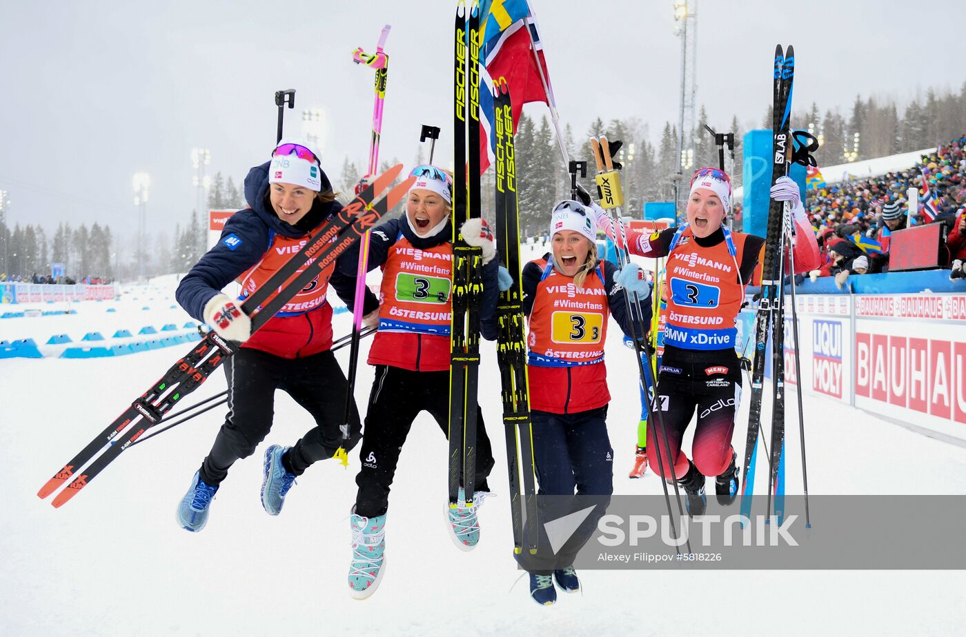 Sweden Biathlon Worlds Women Relay