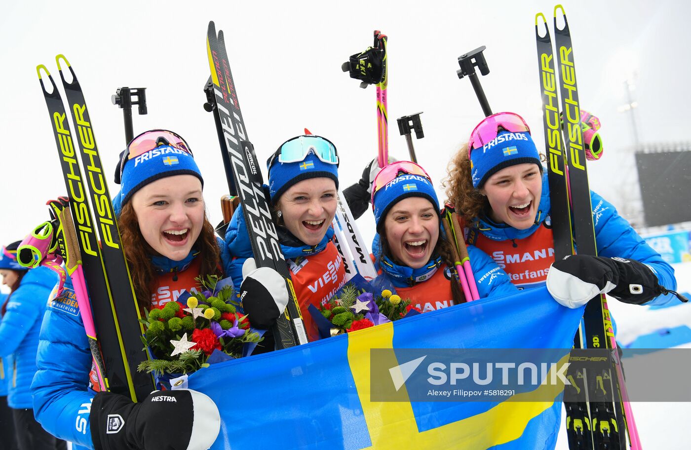 Sweden Biathlon Worlds Women Relay