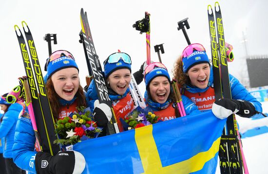 Sweden Biathlon Worlds Women Relay