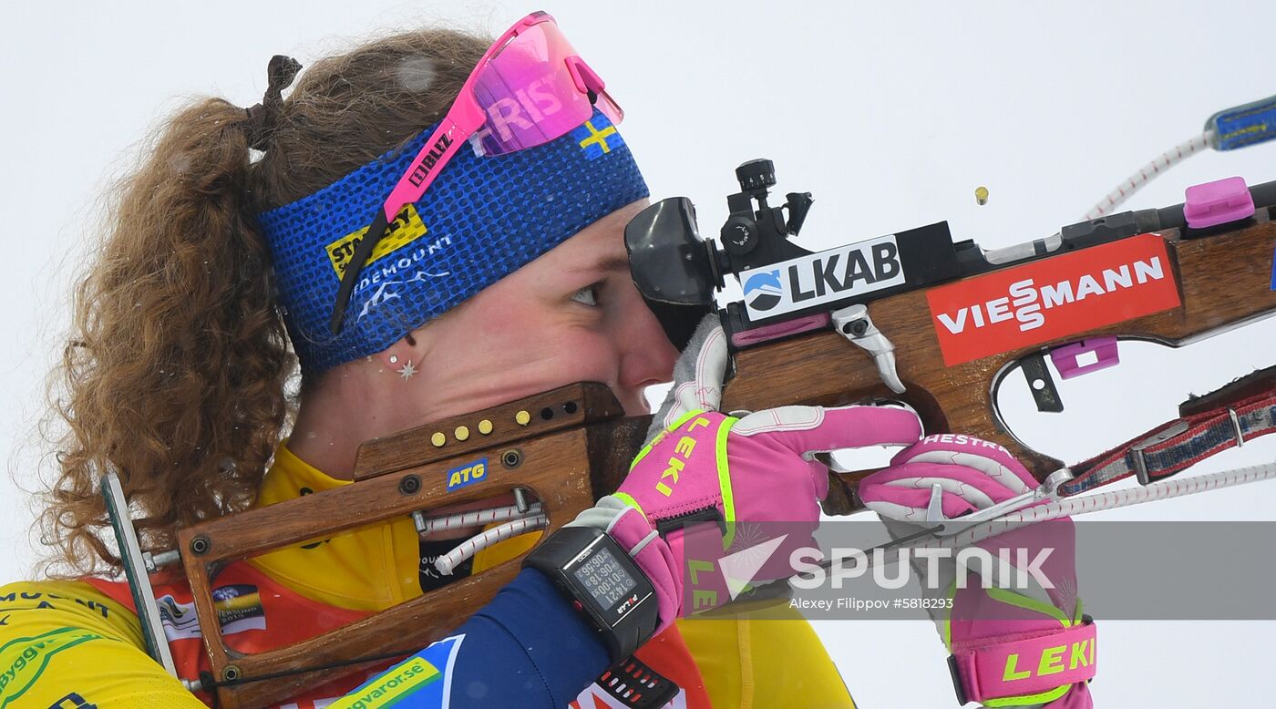 Sweden Biathlon Worlds Women Relay