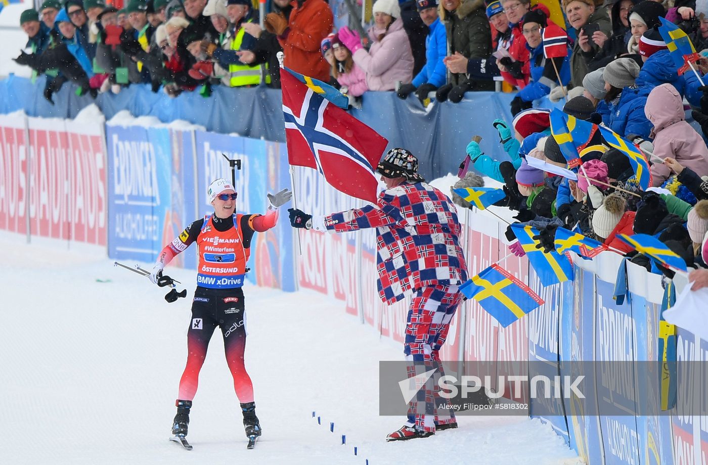 Sweden Biathlon Worlds Women Relay