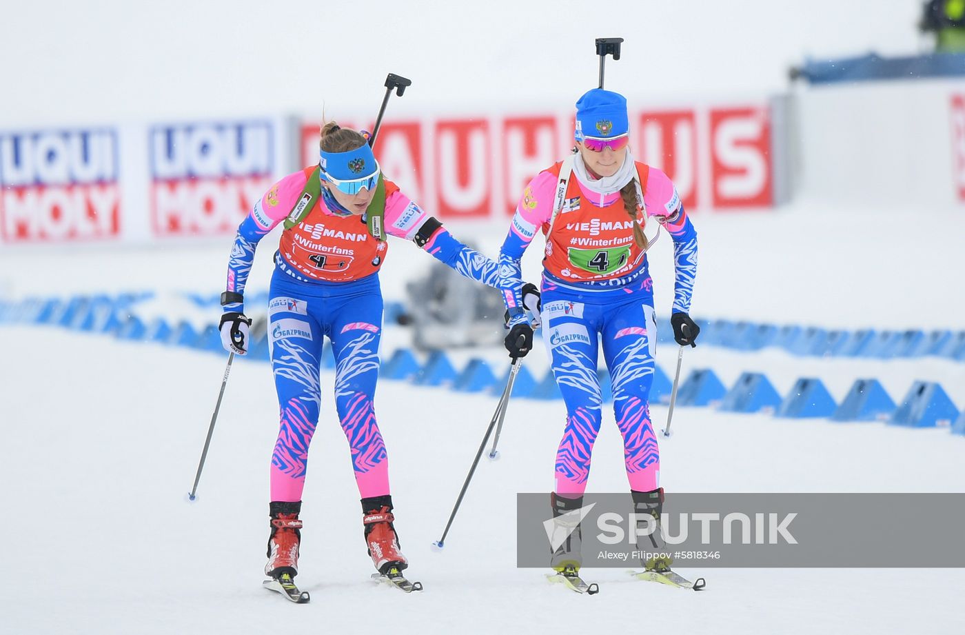 Sweden Biathlon Worlds Women Relay