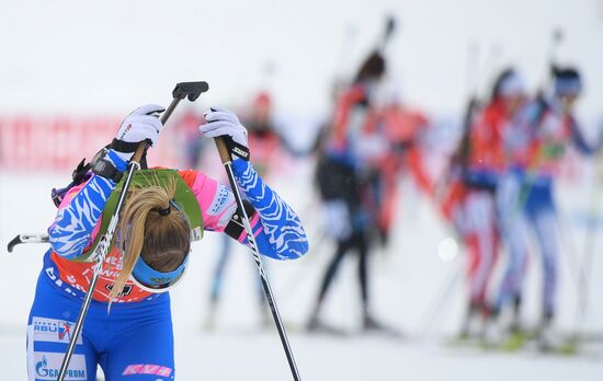 Sweden Biathlon Worlds Women Relay