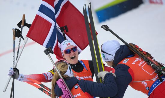 Sweden Biathlon Worlds Women Relay