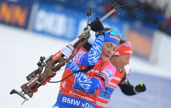 Sweden Biathlon Worlds Women Relay