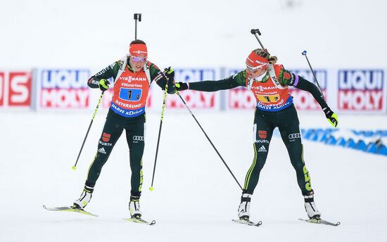 Sweden Biathlon Worlds Women Relay