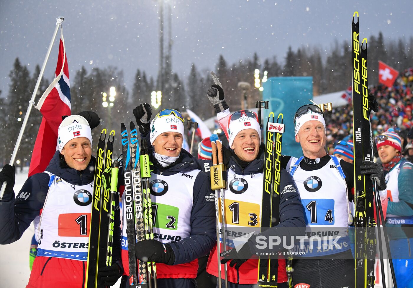Sweden Biathlon Worlds Men Relay