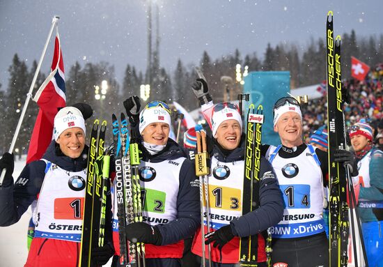 Sweden Biathlon Worlds Men Relay