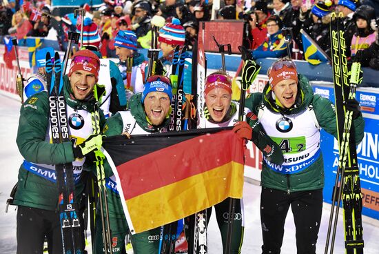 Sweden Biathlon Worlds Men Relay