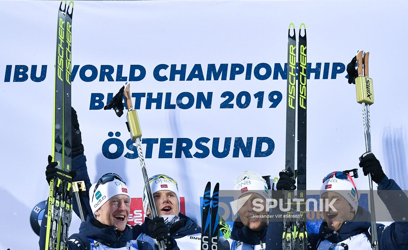 Sweden Biathlon Worlds Men Relay