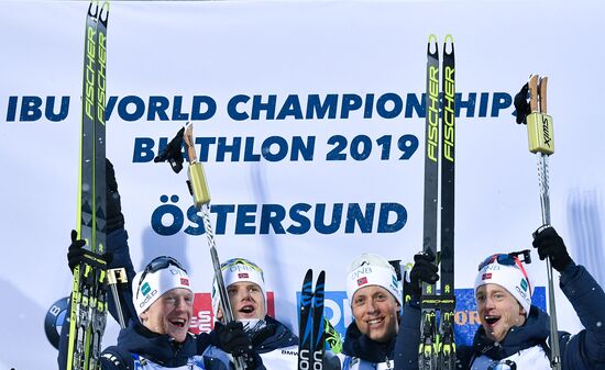 Sweden Biathlon Worlds Men Relay