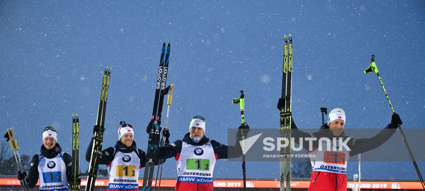 Sweden Biathlon Worlds Men Relay