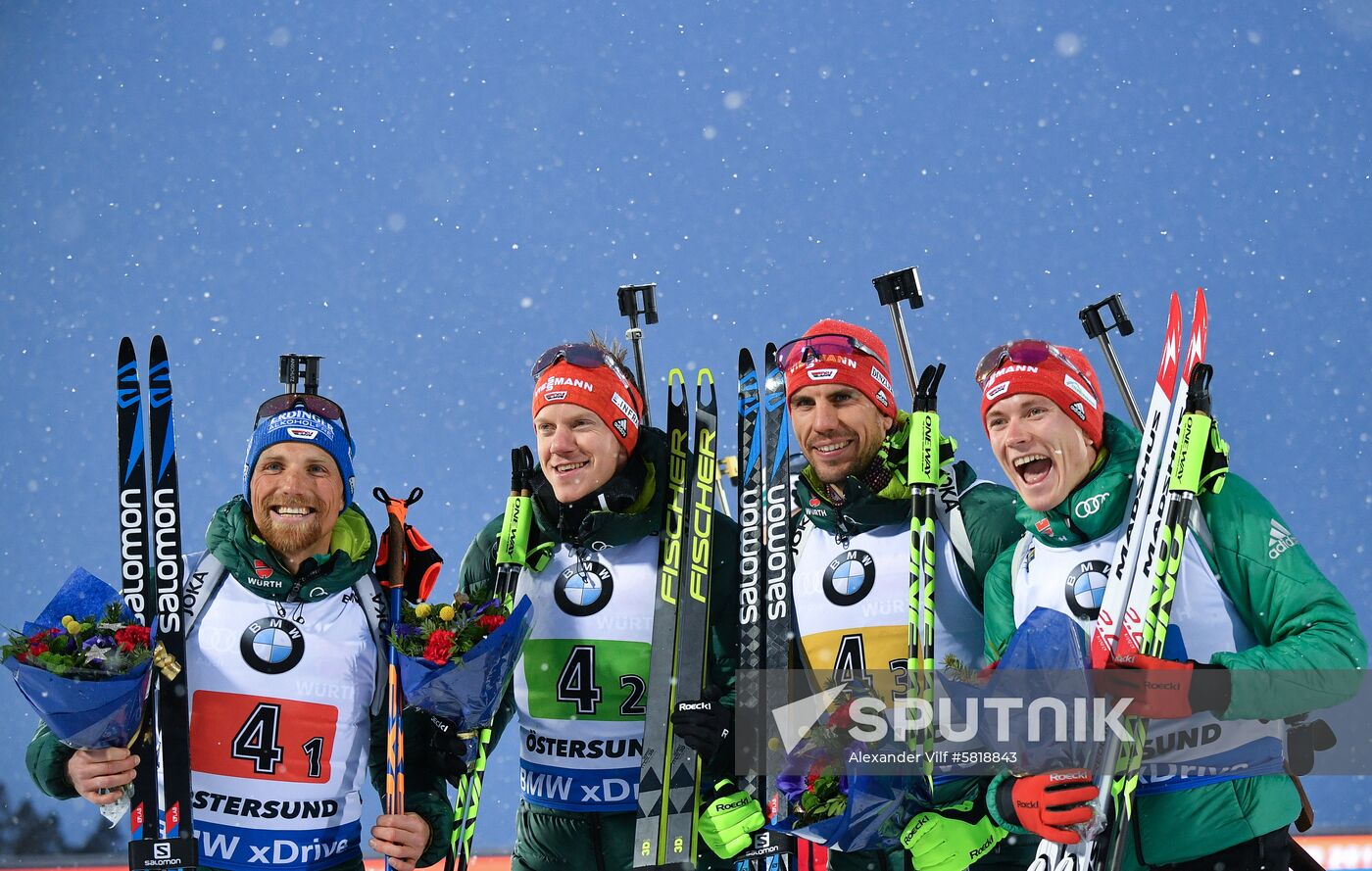 Sweden Biathlon Worlds Men Relay