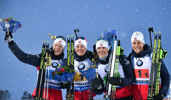 Sweden Biathlon Worlds Men Relay