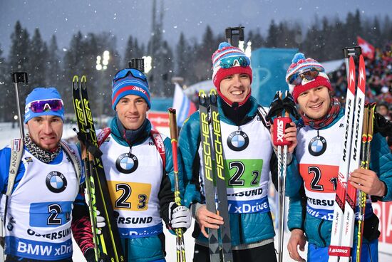 Sweden Biathlon Worlds Men Relay