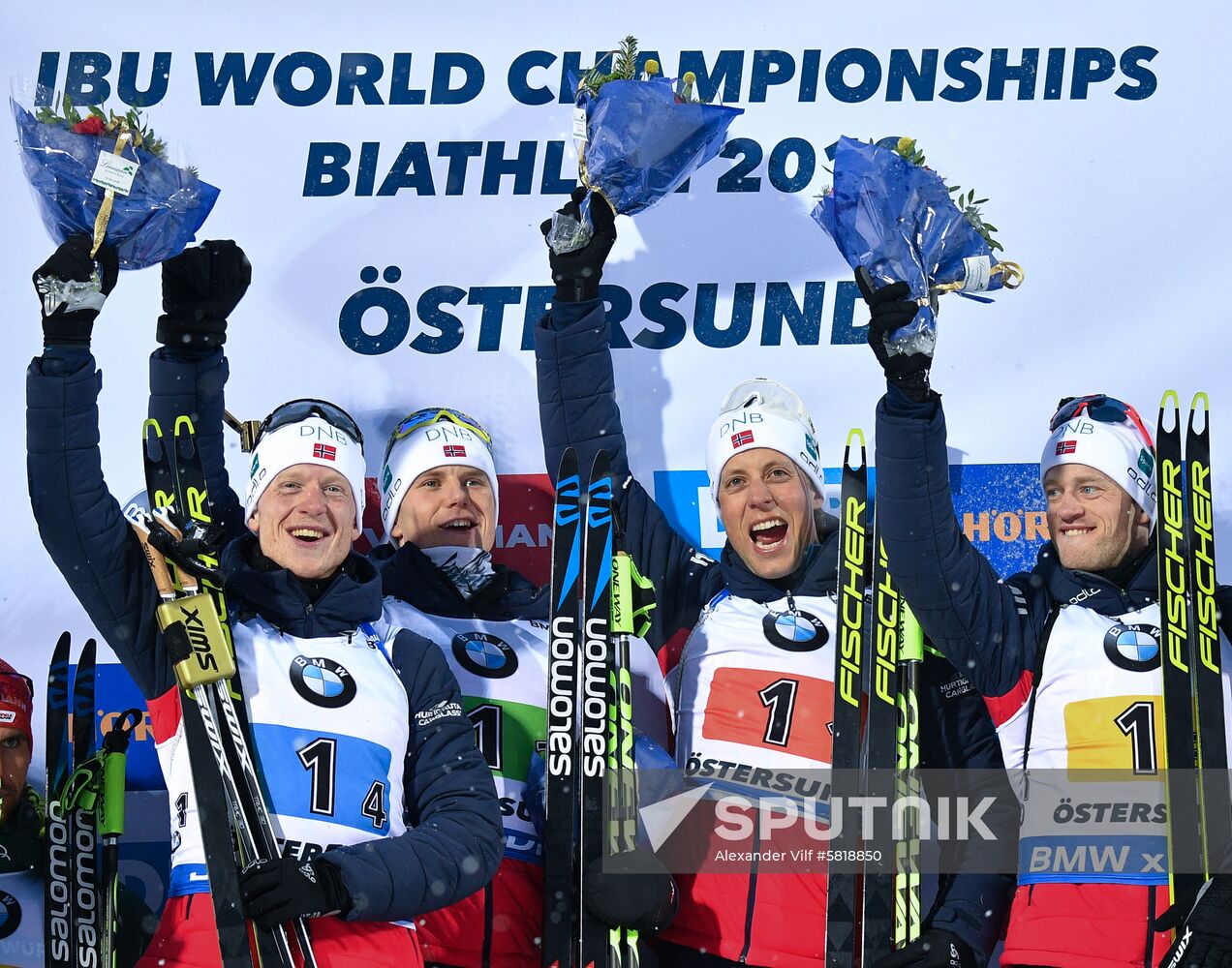 Sweden Biathlon Worlds Men Relay