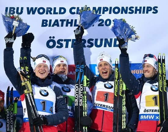 Sweden Biathlon Worlds Men Relay