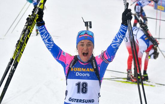 Sweden Biathlon Worlds Women Mass Start