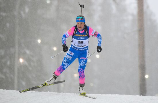 Sweden Biathlon Worlds Women Mass Start