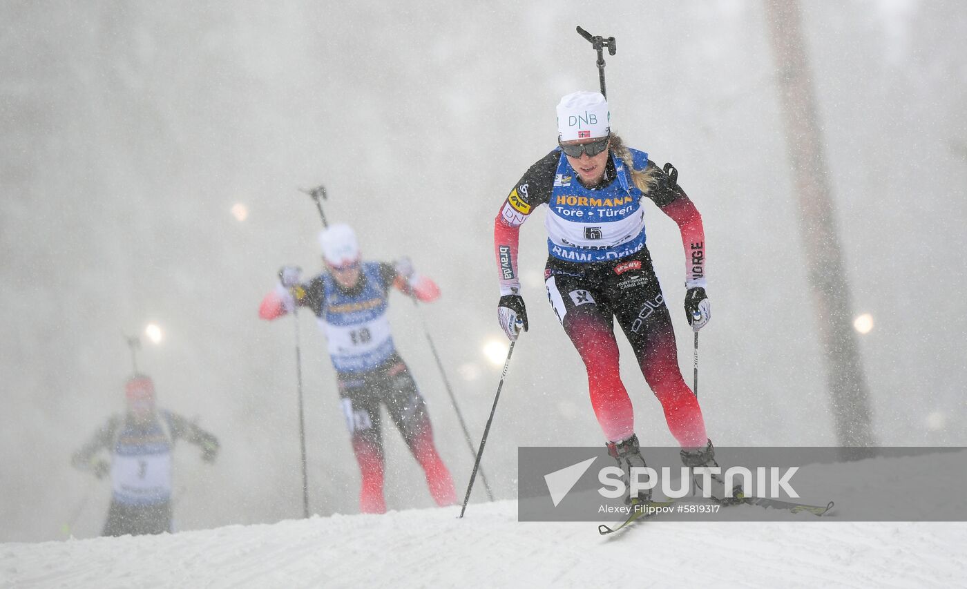 Sweden Biathlon Worlds Women Mass Start