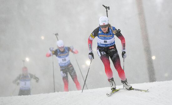 Sweden Biathlon Worlds Women Mass Start