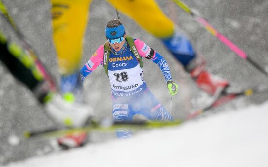 Sweden Biathlon Worlds Women Mass Start