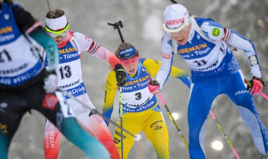 Sweden Biathlon Worlds Women Mass Start