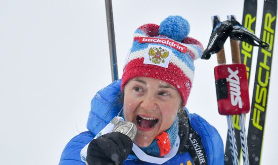 Sweden Biathlon Worlds Women Mass Start