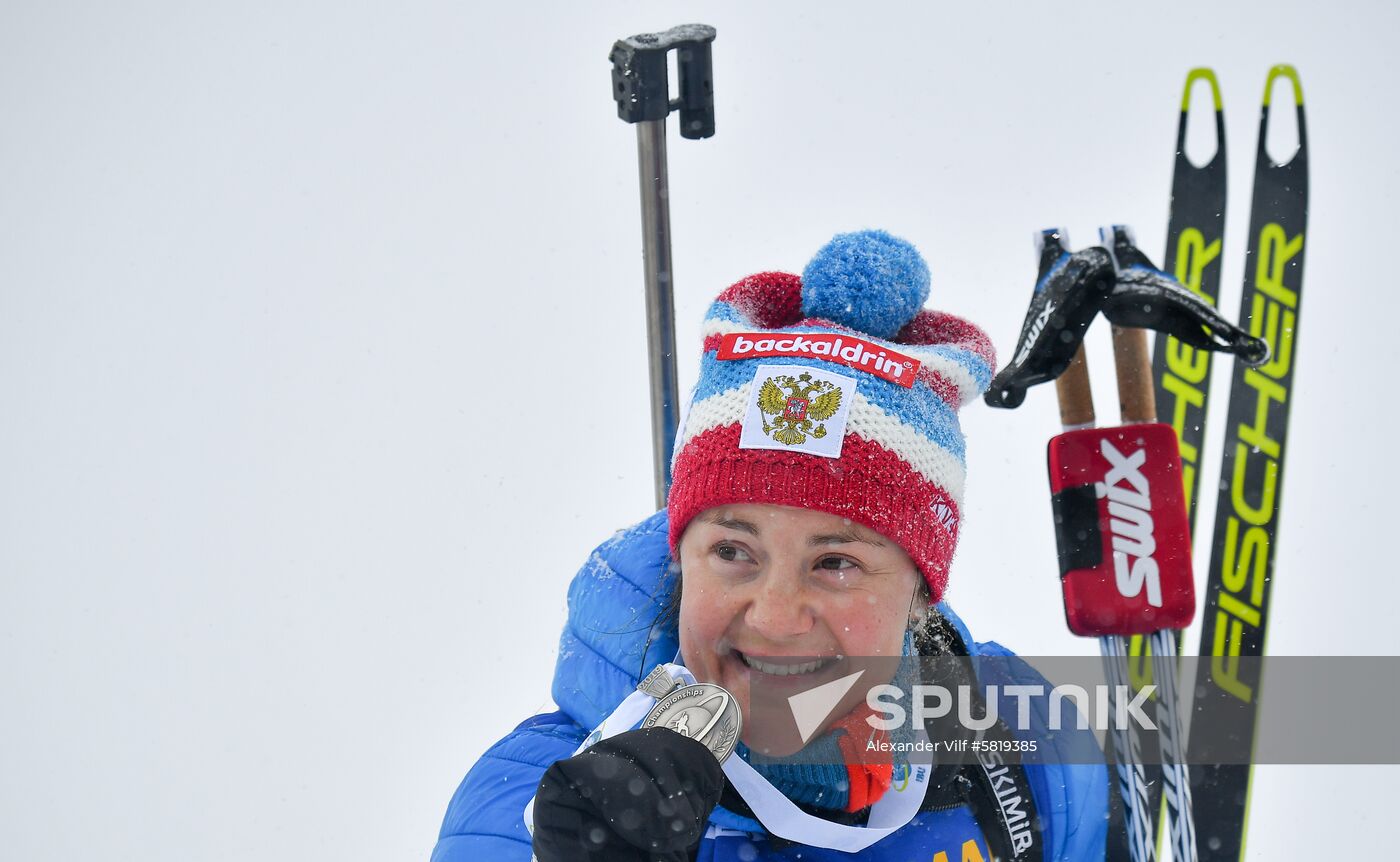 Sweden Biathlon Worlds Women Mass Start