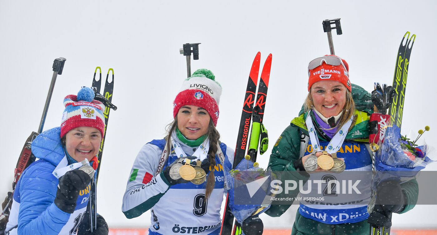 Sweden Biathlon Worlds Women Mass Start