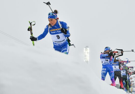 Sweden Biathlon Worlds Women Mass Start