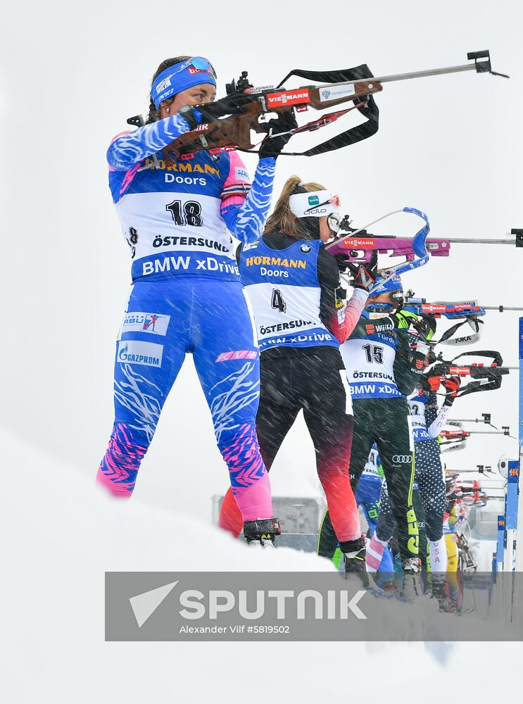 Sweden Biathlon Worlds Women Mass Start