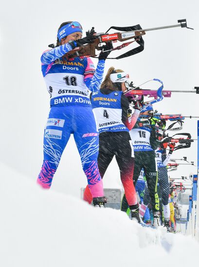 Sweden Biathlon Worlds Women Mass Start