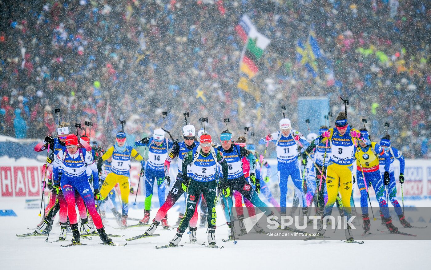 Sweden Biathlon Worlds Women Mass Start