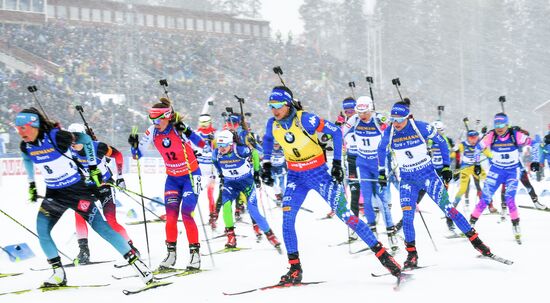 Sweden Biathlon Worlds Women Mass Start