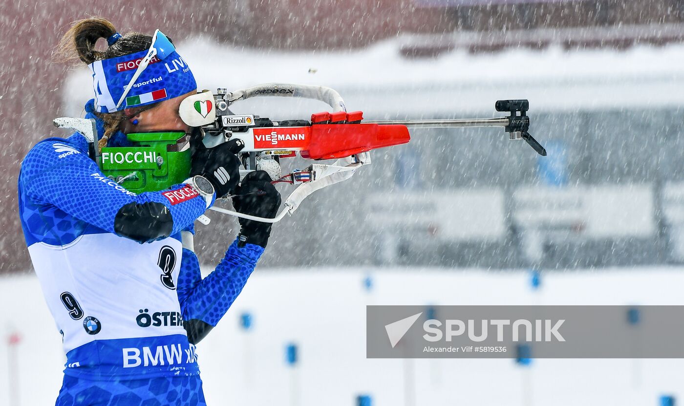 Sweden Biathlon Worlds Women Mass Start