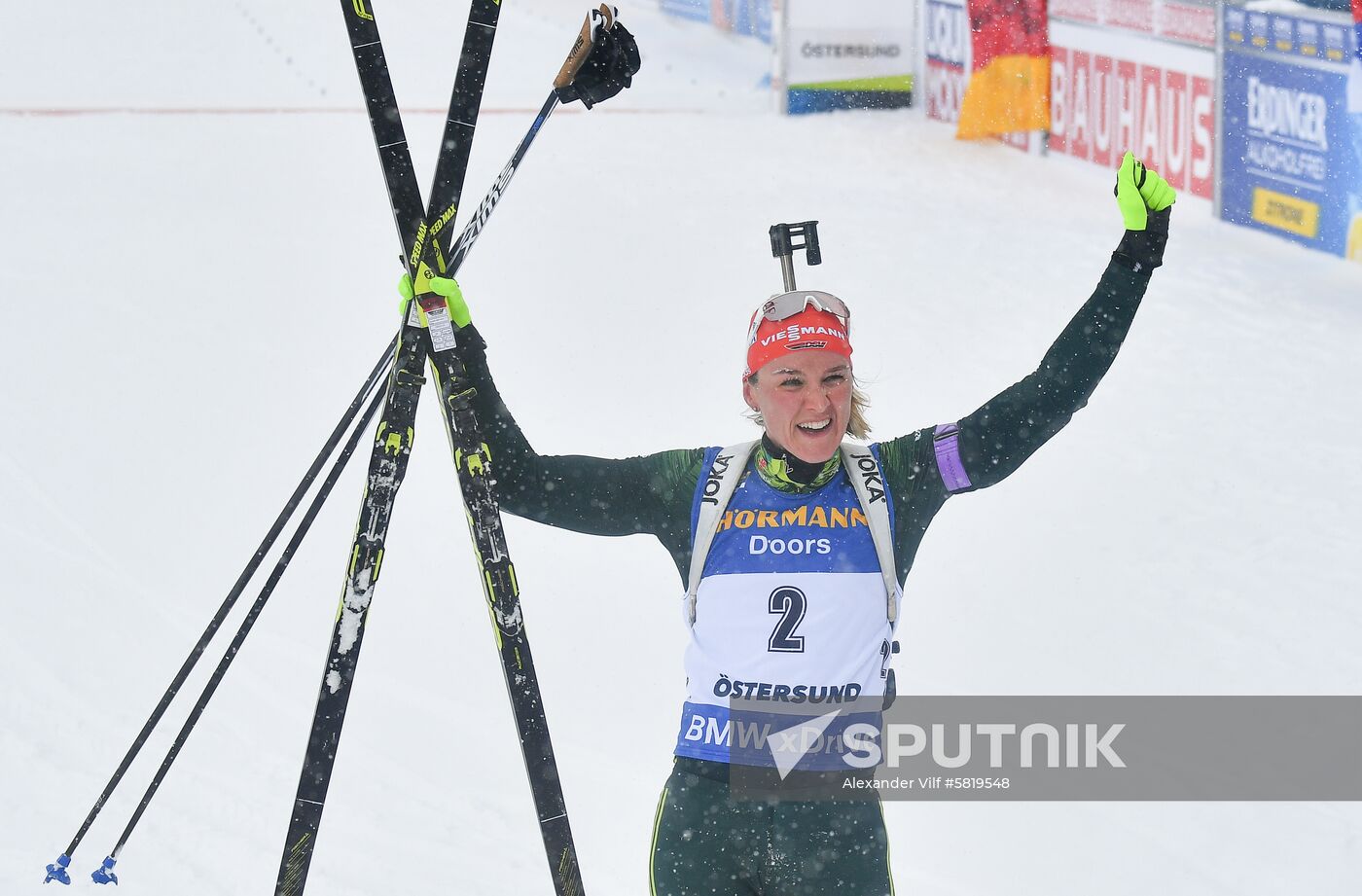 Sweden Biathlon Worlds Women Mass Start