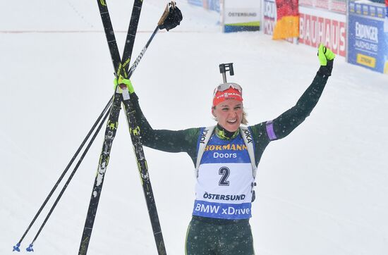 Sweden Biathlon Worlds Women Mass Start