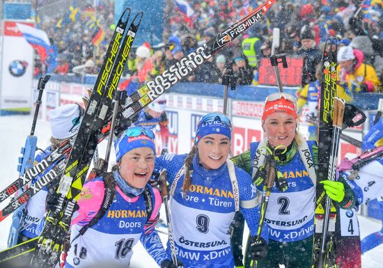 Sweden Biathlon Worlds Women Mass Start