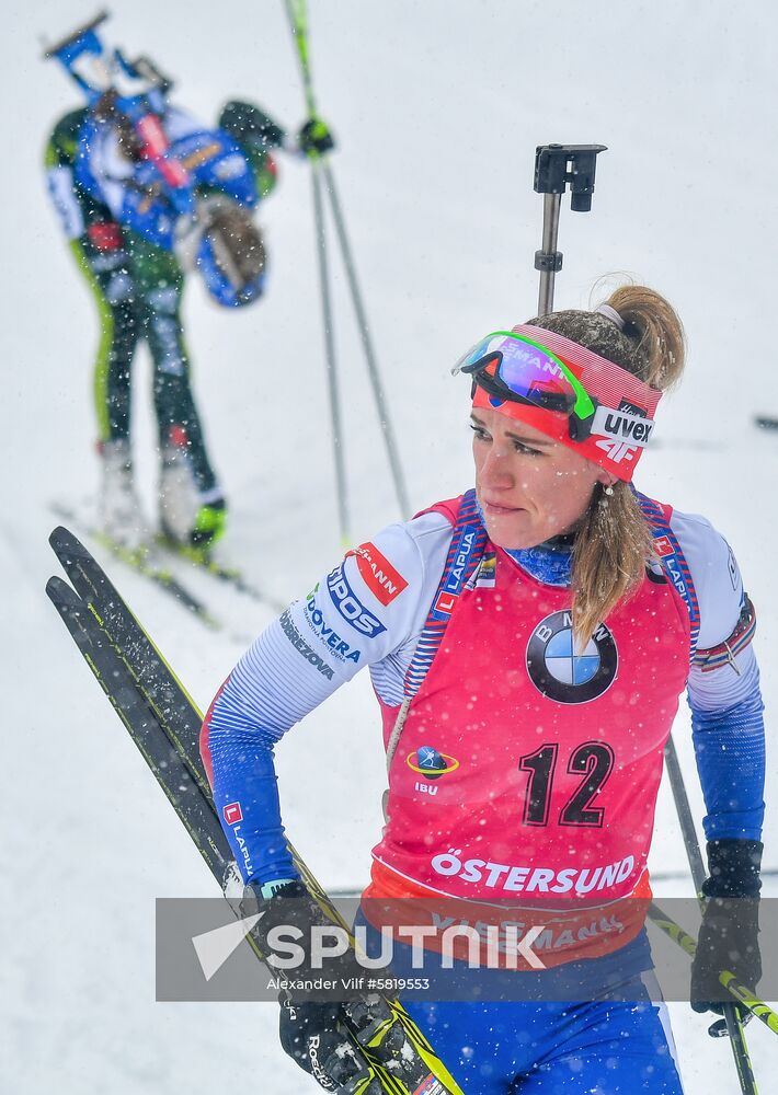 Sweden Biathlon Worlds Women Mass Start