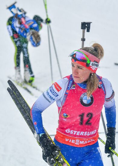 Sweden Biathlon Worlds Women Mass Start