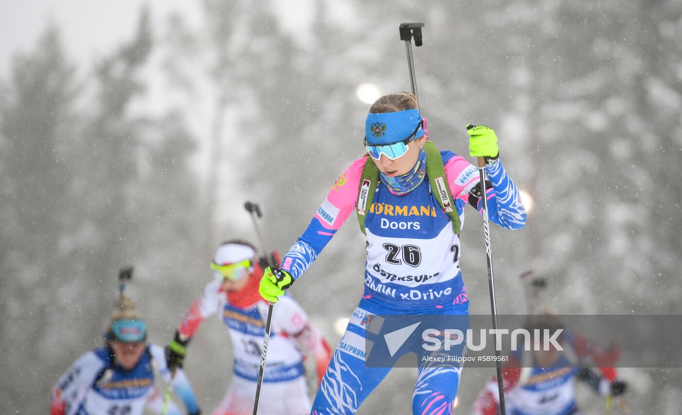 Sweden Biathlon Worlds Women Mass Start