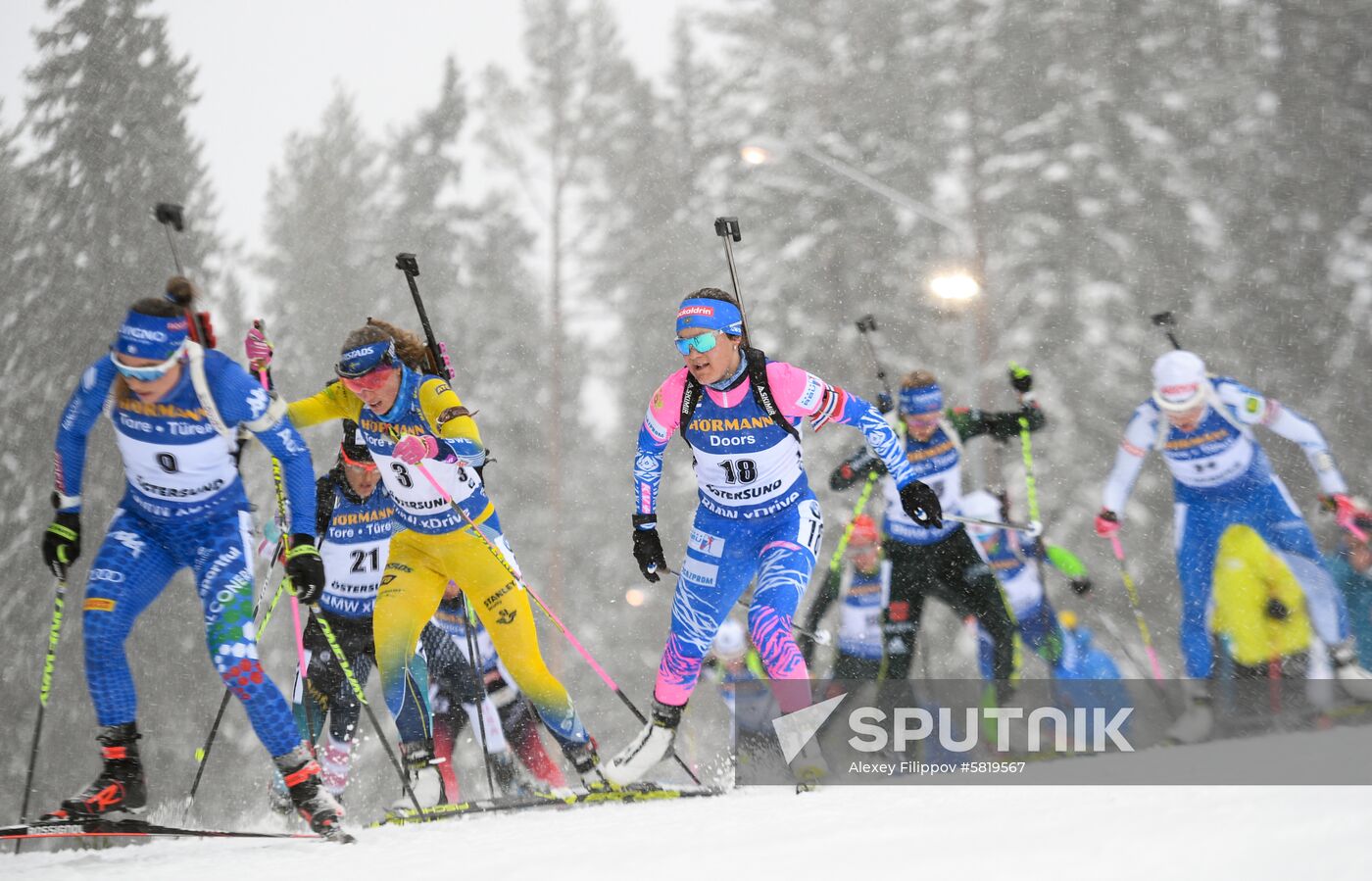 Sweden Biathlon Worlds Women Mass Start