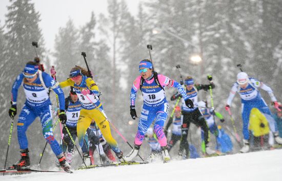 Sweden Biathlon Worlds Women Mass Start